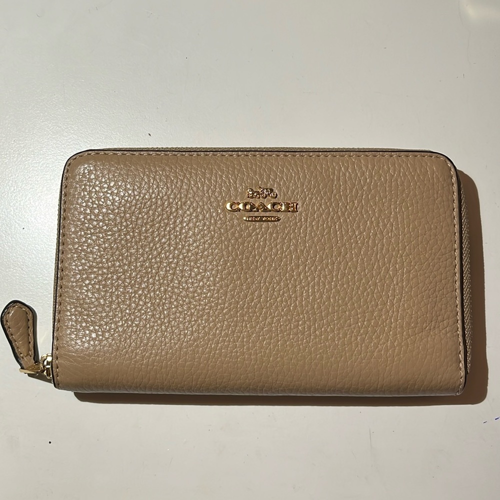 Coach large zip wallet